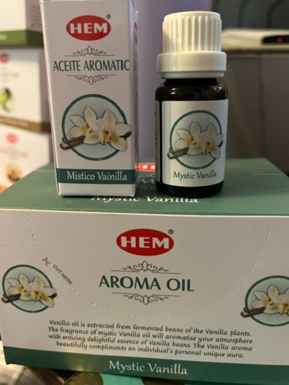 10 ml HEM Mystic Vanilla Aroma Oil - NEW IN BOX - BUNDLE ITEM